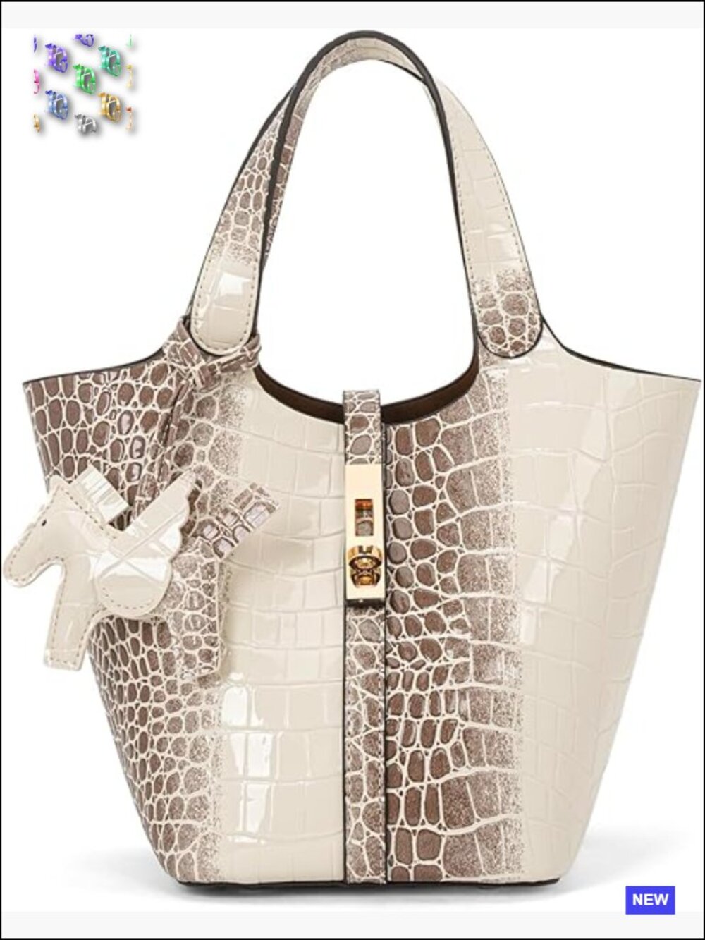 Tote Bag Crocodile Pattern Satchel Shoulder Handbag Purse Clutch Work Evening